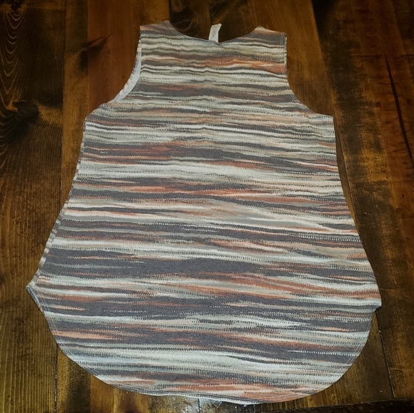 Earthtones Cream Tan Orange Sleeveless Tanktop 1X - Picture 8 of 8